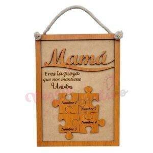 Letrero de madera personalizado rompecabeza